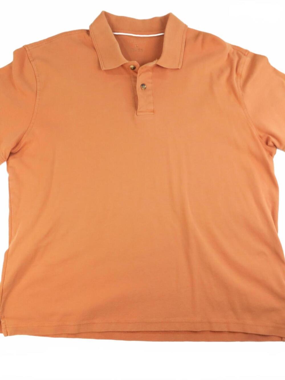 Van Heusen Men's Orange Cotton Polo Shirt Size XL